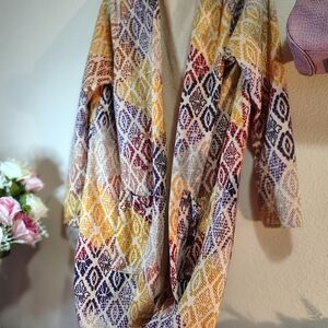 Luluroe colorful long cardigan